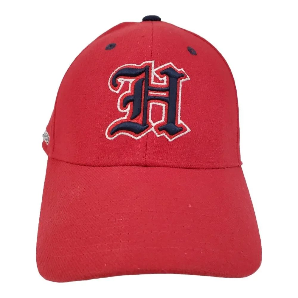 HARD ROCK CAFE Hat Cap Adult Red Blue ORLANDO Old English H Embroidered Fitted